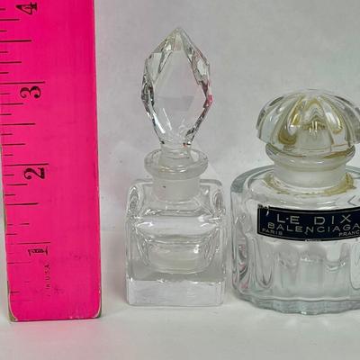 2 Vintage Perfume Bottles - Balenciaga Le Dix & other