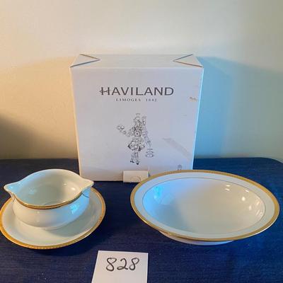 Haviland Limoges Gravy Boat and Serving Bowl
