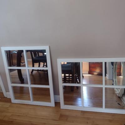 Pair of Composite Framed Wall Mirrors- Approx 30 1/2" x 24 1/2"