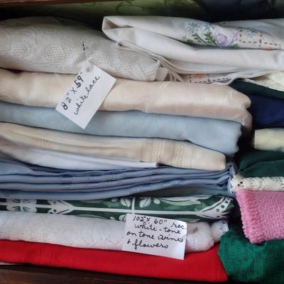 Large Collection of Tablecloths