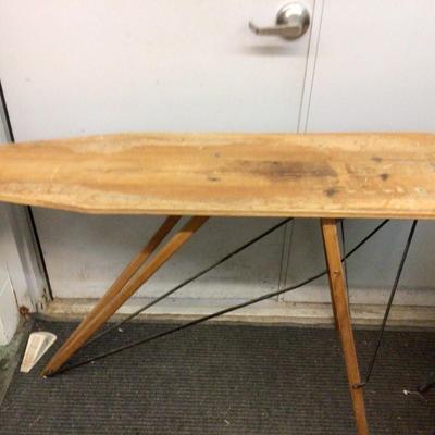 Wood Ironing Board With Cast Iron Stand