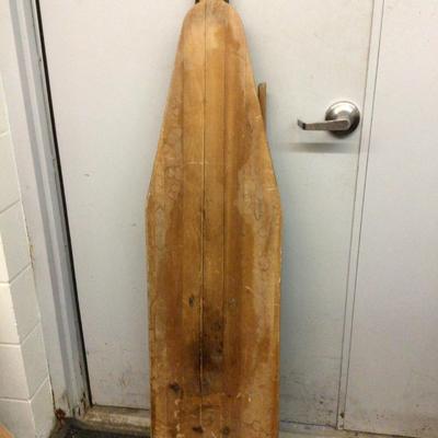 Wood Ironing Board With Cast Iron Stand