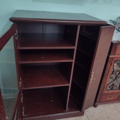 Laminate Wood Finish Storage Cabinet (Choice A- Left)