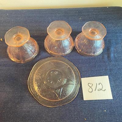 Pink Depression Glass Sherbet Cups and More