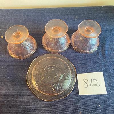 Pink Depression Glass Sherbet Cups and More
