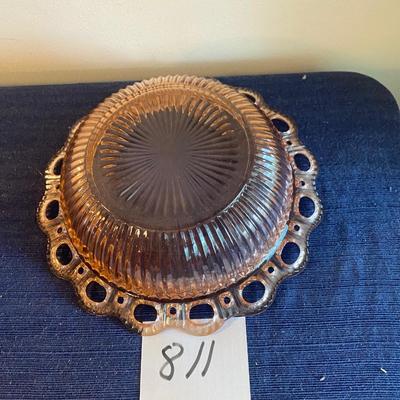 Vintage Pink Depression Glass Bowl