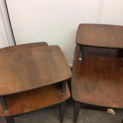 Pair MCM Wood End Tables