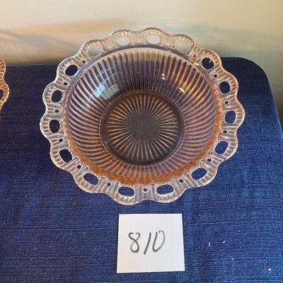 Vintage Pink Depression Glass Salad Bowl