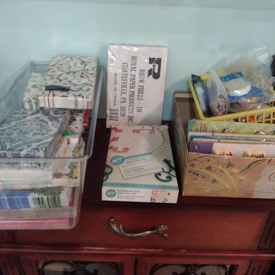 Collection of Decorative Napkins and Party Goods