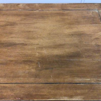 Wood Stained Top with White Painted Bottom Table