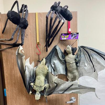 Halloween Decor Lot: Bats and Spiders