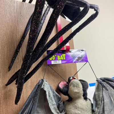 Halloween Decor Lot: Bats and Spiders