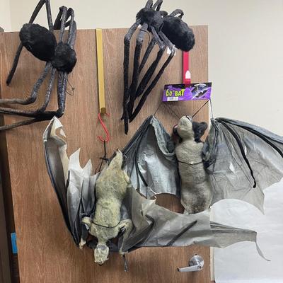 Halloween Decor Lot: Bats and Spiders
