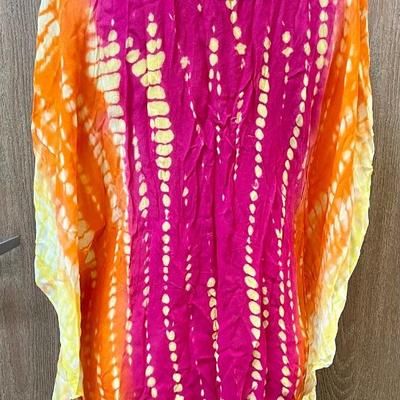 Trina Turk Swim Cover Up medium size pink orange yellow
