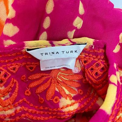 Trina Turk Swim Cover Up medium size pink orange yellow