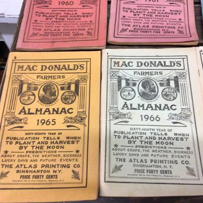 Mac Donald’s Farmers Almanacs Set of 8 1960’s