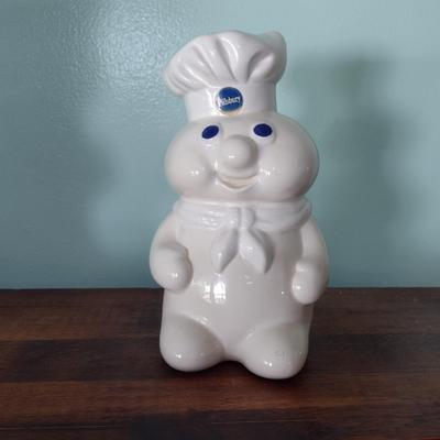 Pillsbury Doughboy Ceramic Coin Bank- 1988- Approx 8" Tall- Needs Plug