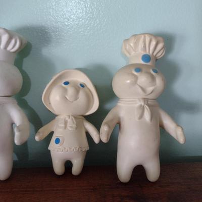 Three Vintage Vinyl Pillsbury Doughboy Dolls