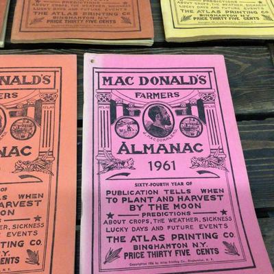 Mac Donald’s Farmers Almanac 1905’s and 1960’s