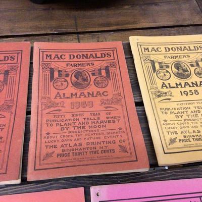 Mac Donald’s Farmers Almanac 1905’s and 1960’s