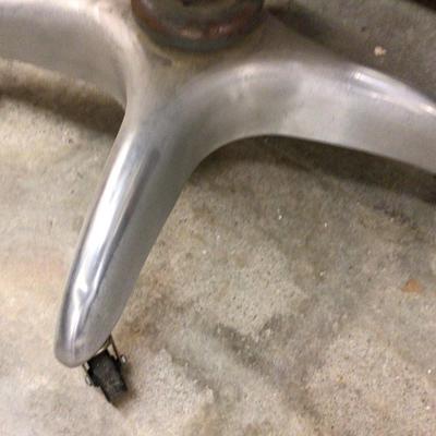 Vintage Metal and Leather Office Chair
