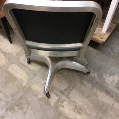 Vintage Metal and Leather Office Chair