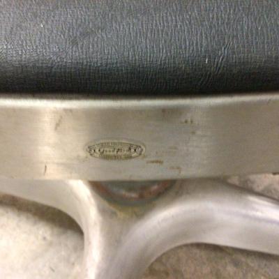 Vintage Metal and Leather Office Chair