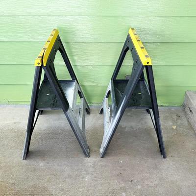 276 PAIR FOLDING PLASTIC WORK HORSES