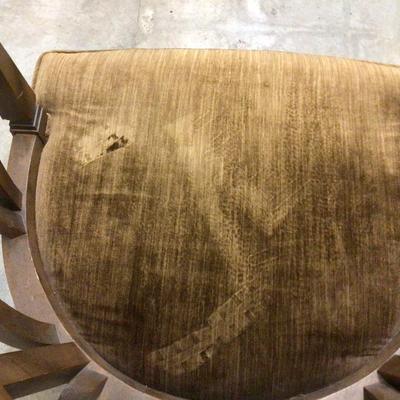 Great MCM Wood Brown Velvet Chair