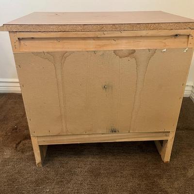 Wooden Two Drawer Night Stand