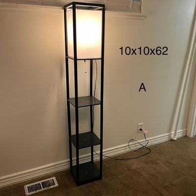 Floor Lamp with Shelves (A)