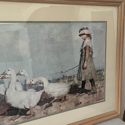 Vintage Painting in Wooden Frame