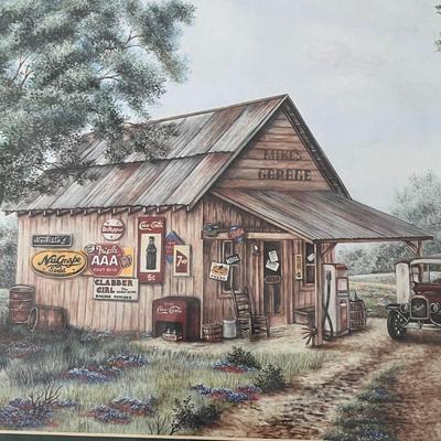 2 Coca-Cola Advertising Picture In Wooden Frame
