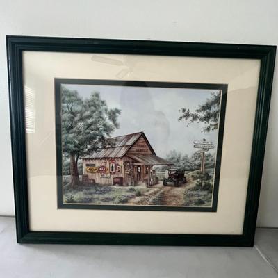 2 Coca-Cola Advertising Picture In Wooden Frame