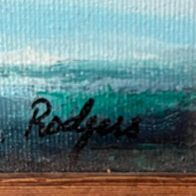 Large Sailing Ship On Rough Seas Signed By Rodgers