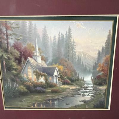 Thomas Kinkade The Forest Chapel Certificate Authenticity Print