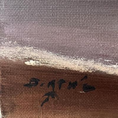 Vintage Signed Framed Original Oceanfront Landscape Artwork