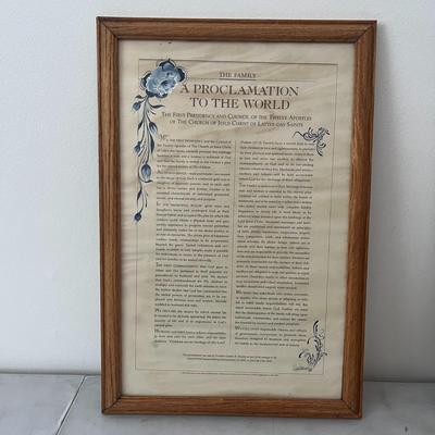 The Family A Proclamation Of The World & Heavens Very Special Child Frames