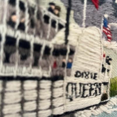 Dixie Queen American Steamboat Stitched Art
