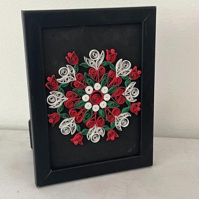 Framed Paper Quilling Art