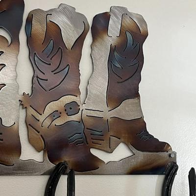 Metal Boot 5 Hooks & Hanger