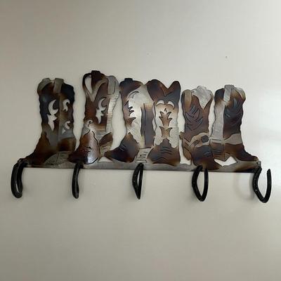Metal Boot 5 Hooks & Hanger