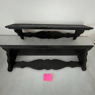 3 Black Multipurpose Wall Shelves