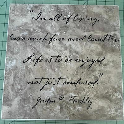 4 Multi Colored Tiles With Quotes