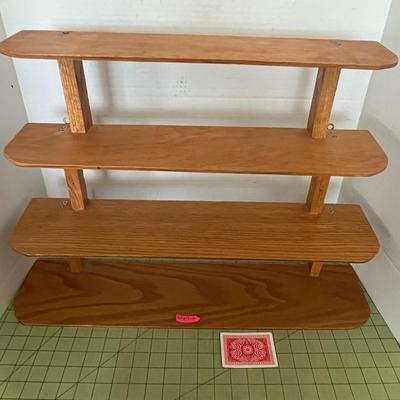 Wooden Floor Mount Pine Shelf Organizer