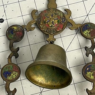 Antique Brass Bell On A stand