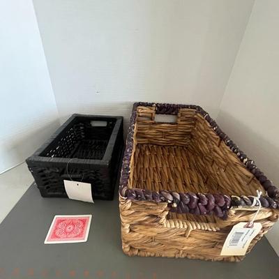 Decorative Wicker Storage Baskets - Set of 4