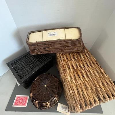 Decorative Wicker Storage Baskets - Set of 4