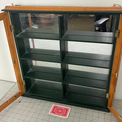 Vintage Wood and Glass Display Cabinet