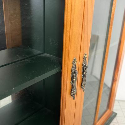 Vintage Wood and Glass Display Cabinet